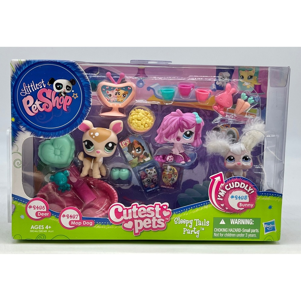 2011 Littlest Pet Shop-Cutest Pets "Sleepy Tails Party" #2485 #2486 #2487 NIB